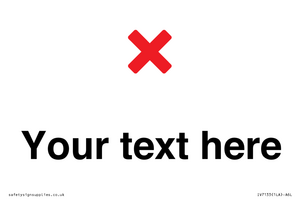 Custom plain background, red cross sign